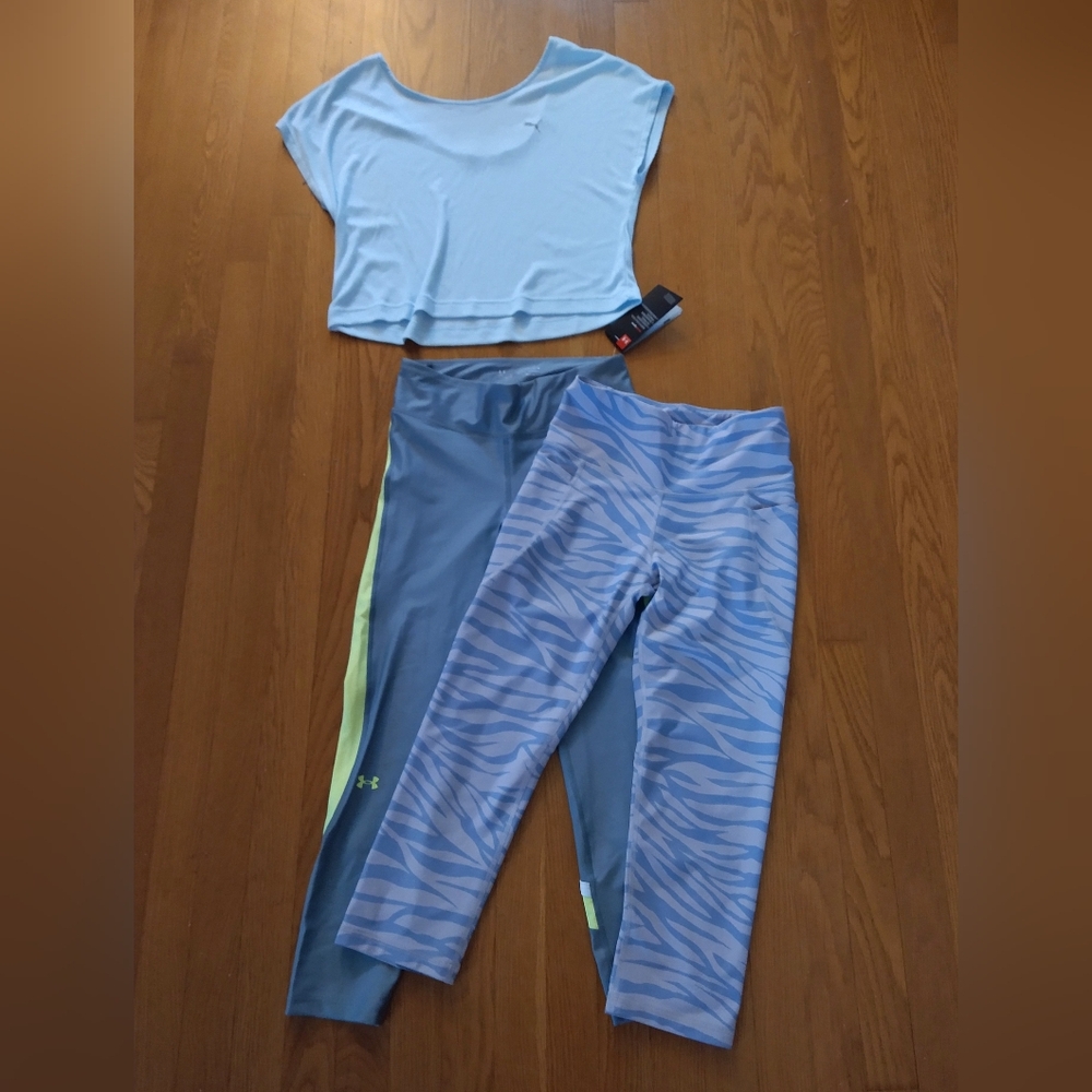 Final🩵3PC Bundle Athelic @Under Armour +PUMA +Old Navy @ Leggings +Top